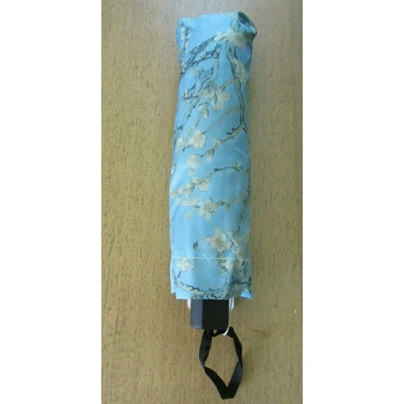 COPY - Almond Blossoms Van Gogh Print Compact Travel Umbrella Black Blue NWT Fr… - Picture 3 of 9